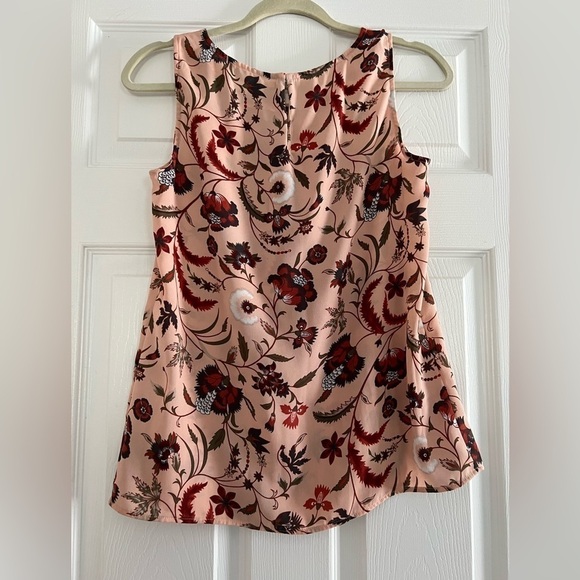 LOFT Petite Small Silk Tank Top Floral Pattern - Picture 3 of 7